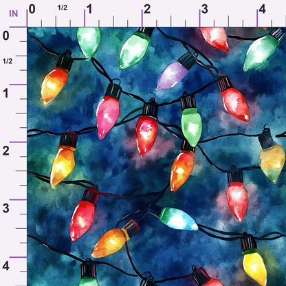Twinkle Bulb Strings Pattern 8 Minky Fabric