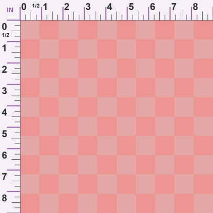 Two Tone Checkered Peach Puff Minky Fabric