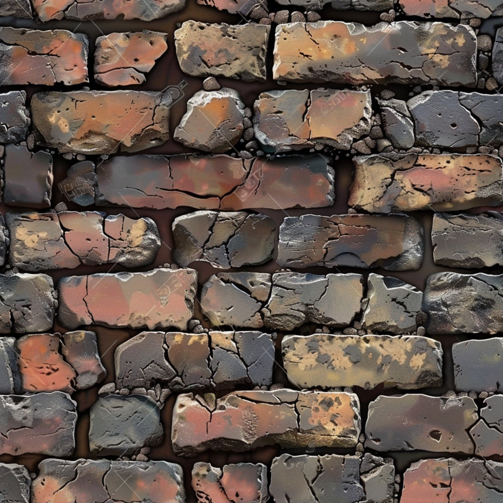 Painted Masonry Pattern 26 Minky Fabric