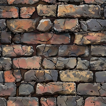 Painted Masonry Pattern 26 Minky Fabric
