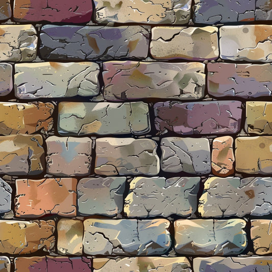 Brick Walls Pattern 27 Quilting Cotton Fabric