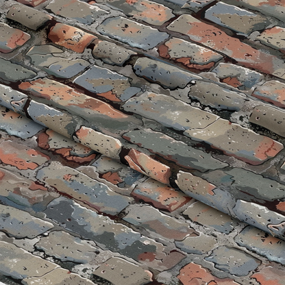Brick Walls Pattern 30 Quilting Cotton Fabric