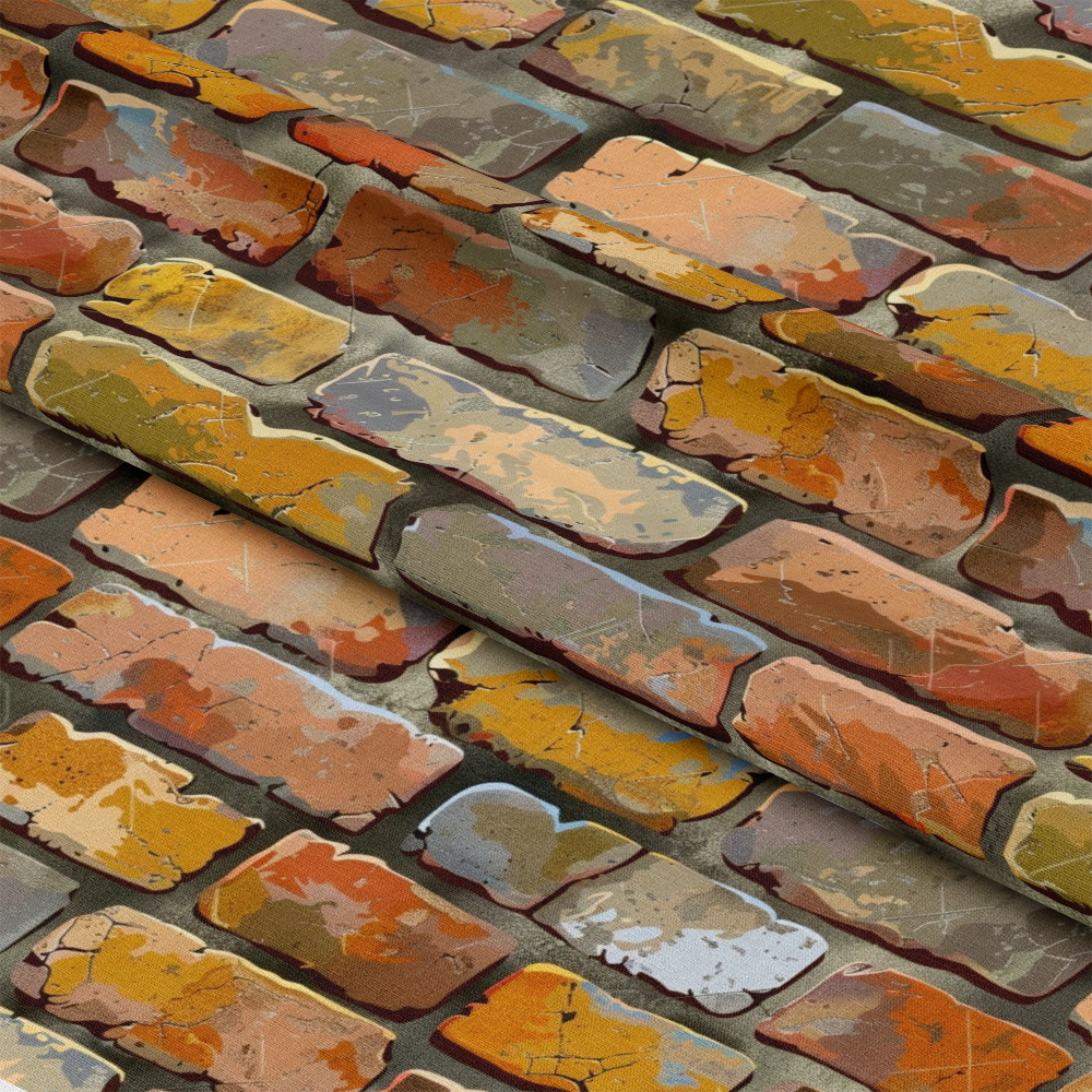 Brick Walls Pattern 25 Quilting Cotton Fabric