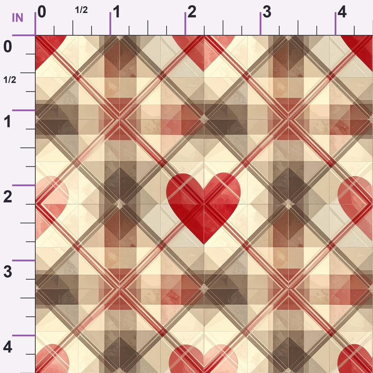 Valentine Plaid Pattern 10 Minky Fabric