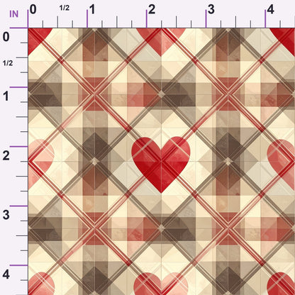 Valentine Plaid Pattern 10 Minky Fabric