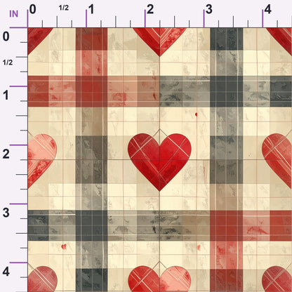 Valentine Plaid Pattern 12 Minky Fabric