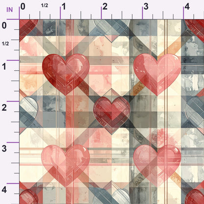 Valentine Plaid Pattern 4 Minky Fabric