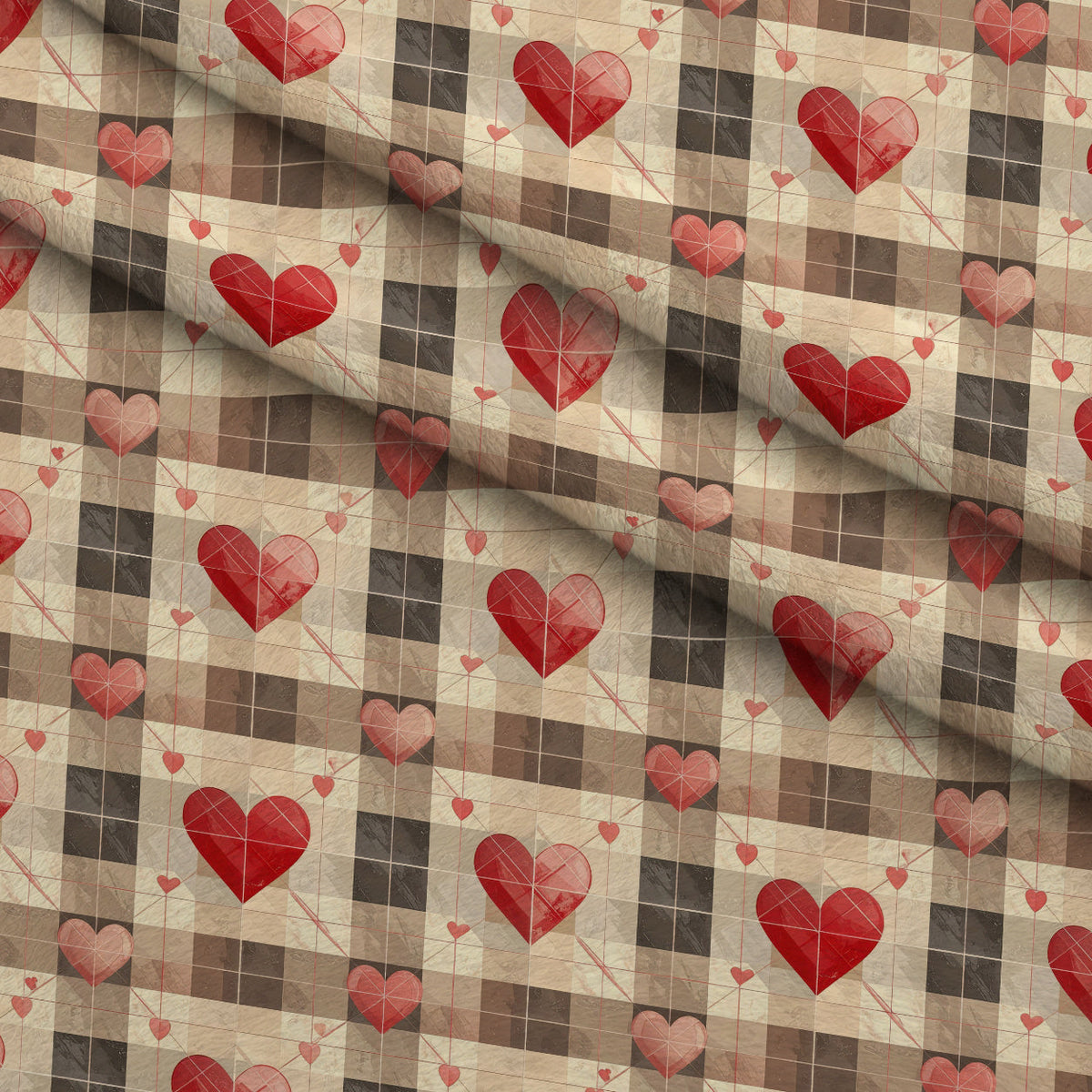 Valentine Plaid Pattern 5 Minky Fabric
