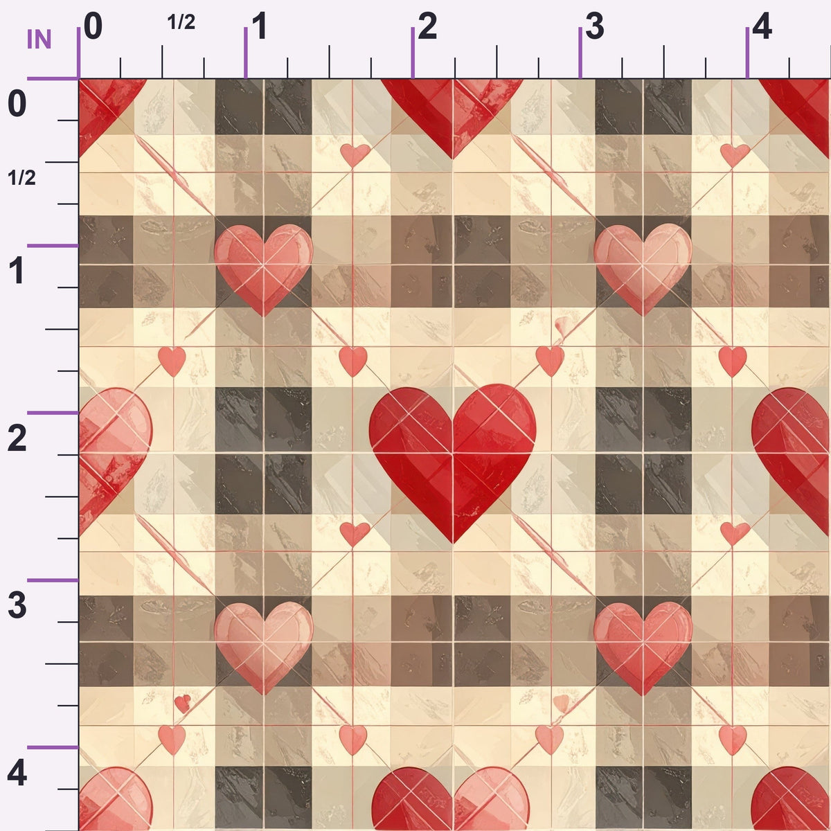 Valentine Plaid Pattern 5 Minky Fabric