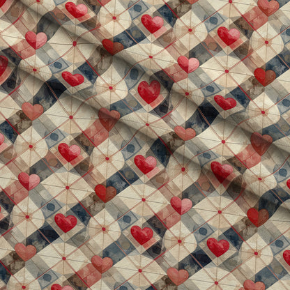 Valentine Plaid Pattern 6 Minky Fabric