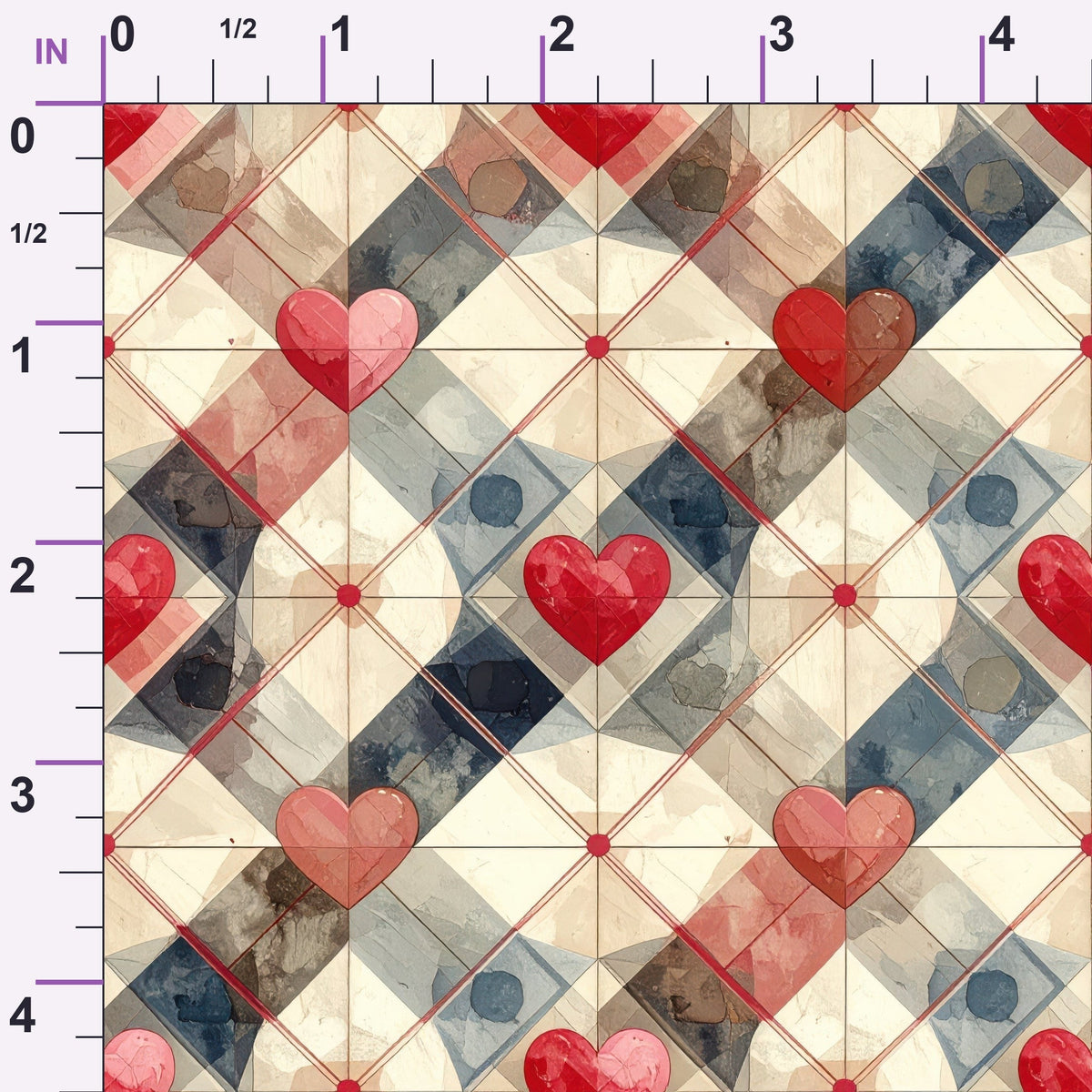Valentine Plaid Pattern 6 Minky Fabric