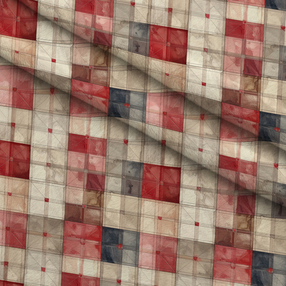 Valentine Plaid Pattern 7 Minky Fabric