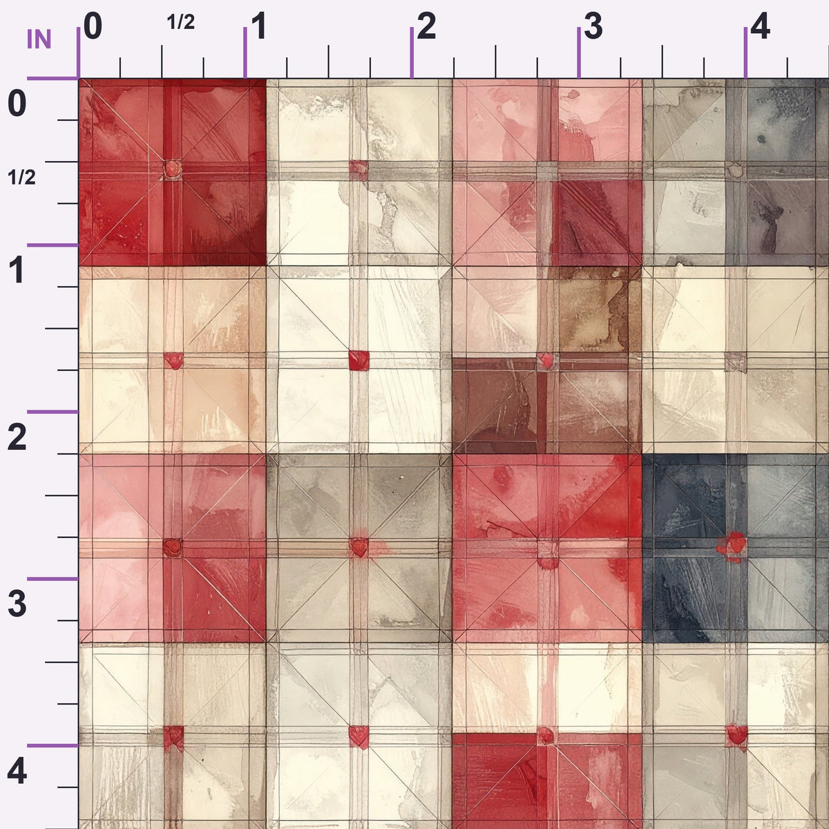 Valentine Plaid Pattern 7 Minky Fabric