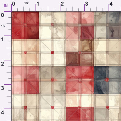 Valentine Plaid Pattern 7 Minky Fabric