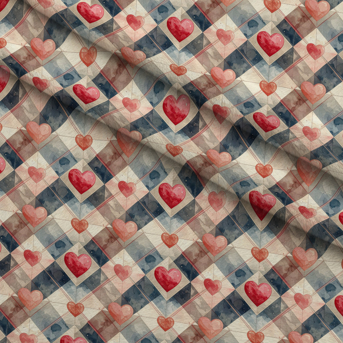 Valentine Plaid Pattern 8 Minky Fabric