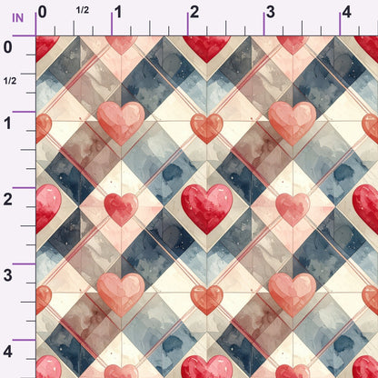 Valentine Plaid Pattern 8 Minky Fabric