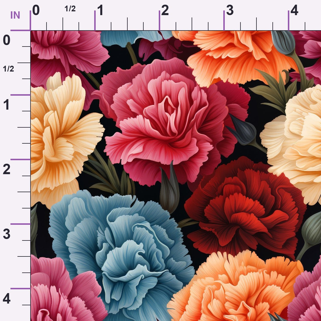 Velvet Blooms Pattern 1 Minky Fabric