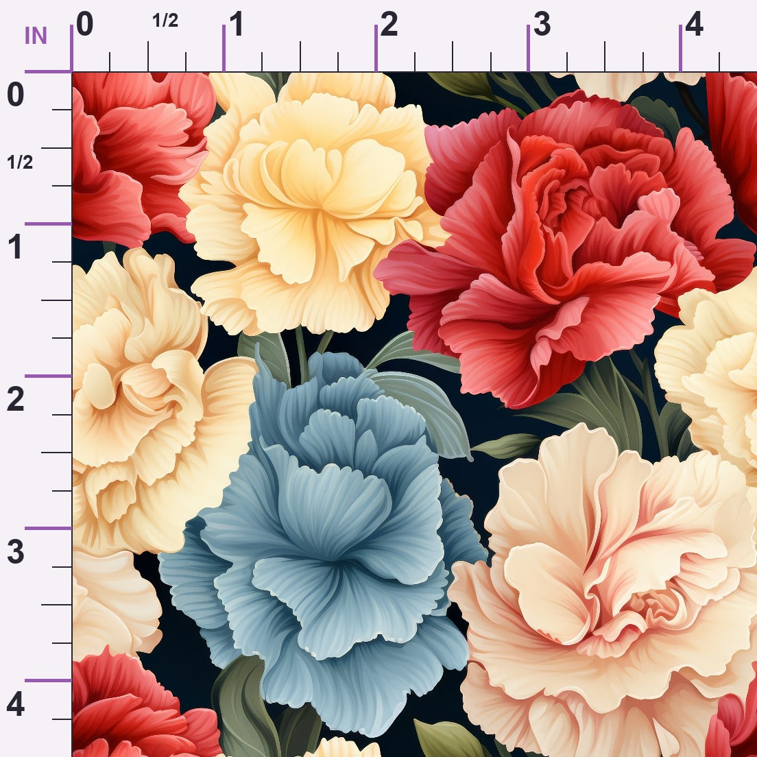 Velvet Blooms Pattern 10 Minky Fabric