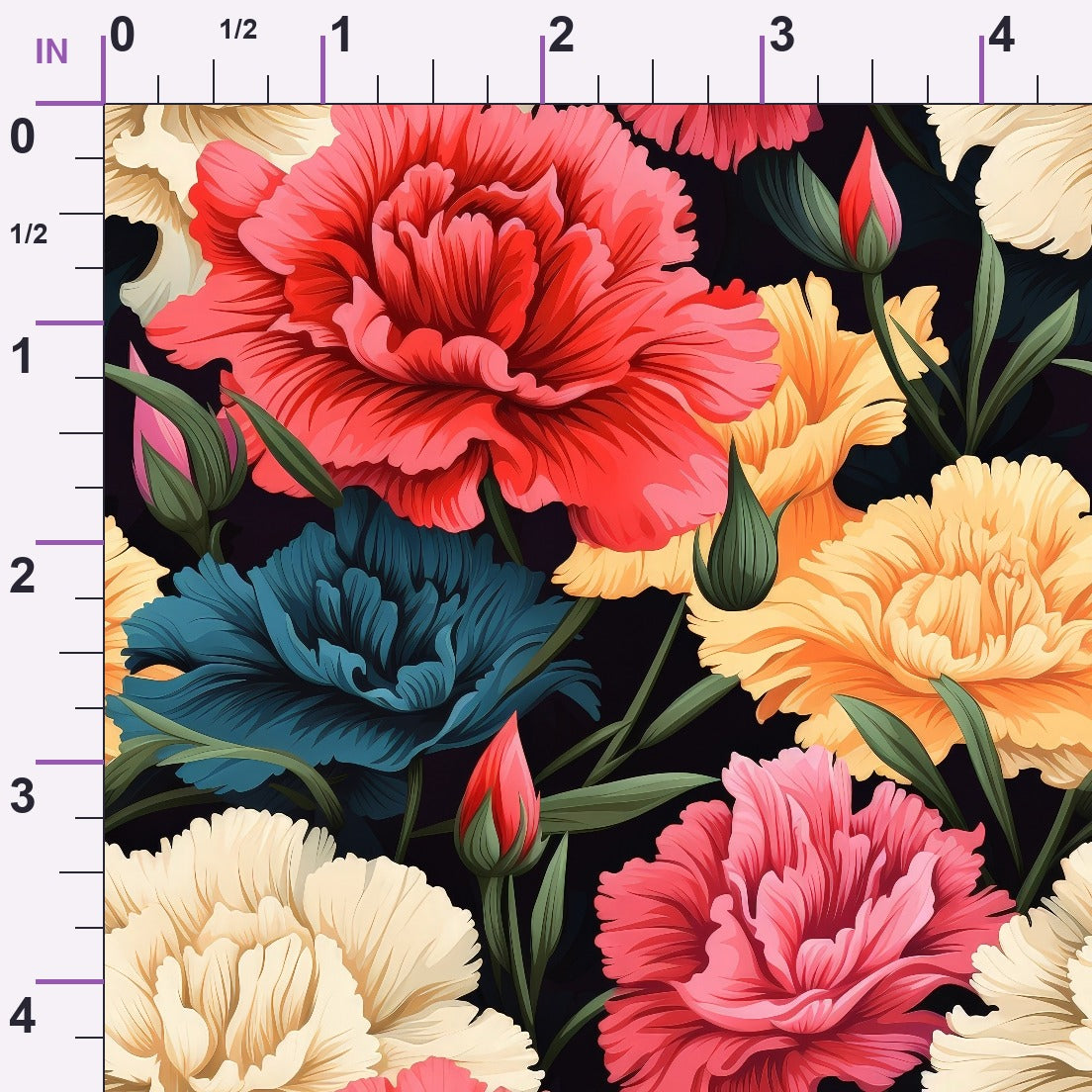 Velvet Blooms Pattern 2 Minky Fabric