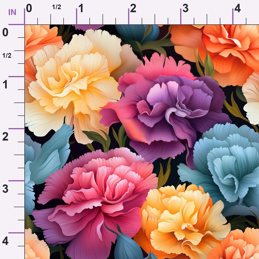 Velvet Blooms Pattern 4 Minky Fabric