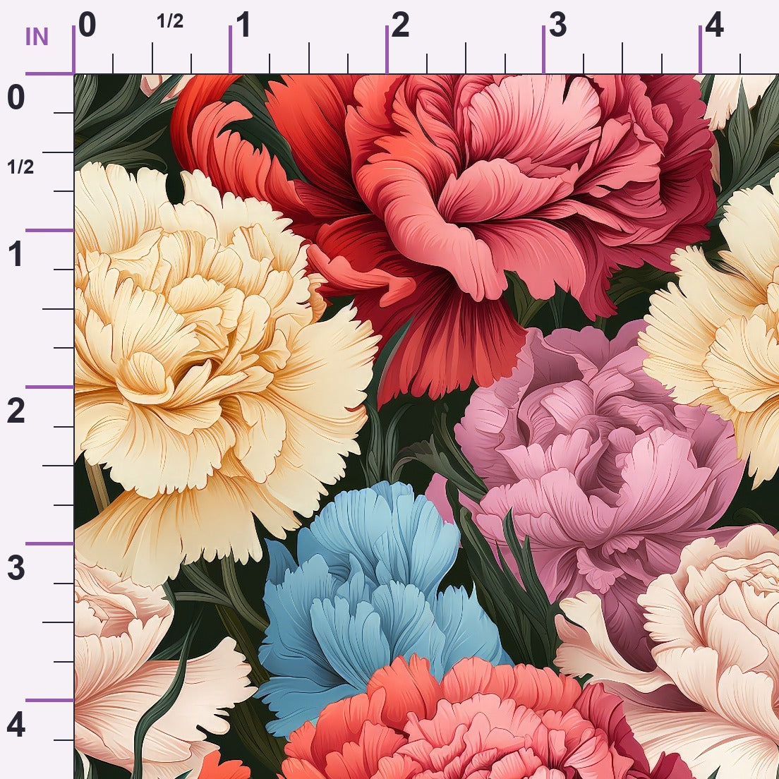 Velvet Blooms Pattern 6 Minky Fabric
