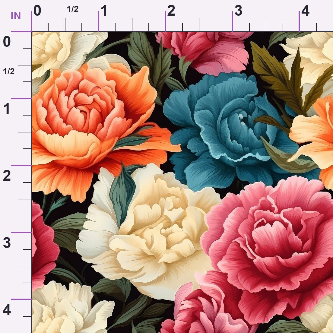 Velvet Blooms Pattern 8 Minky Fabric