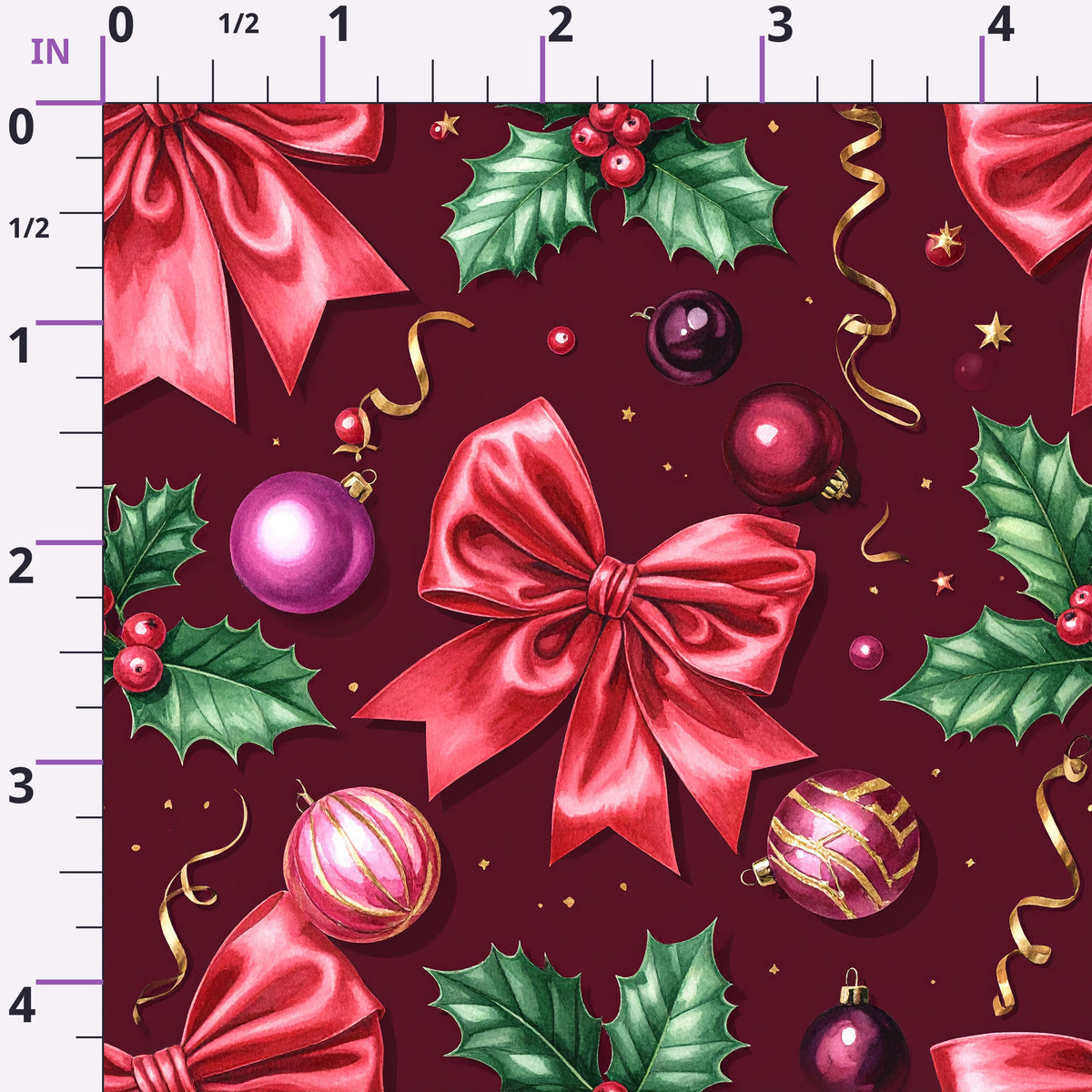 Velvet Noel Garden Pattern 11 Minky Fabric