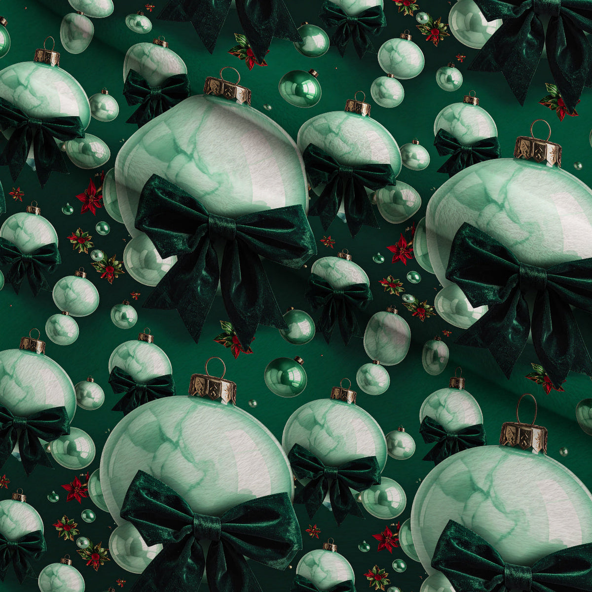 Velvet Noel Garden Pattern 17 Minky Fabric