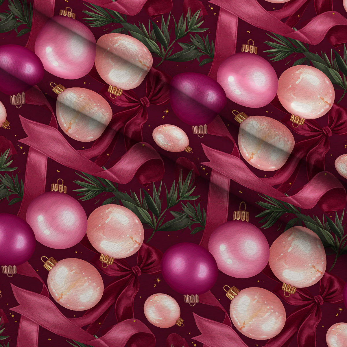 Velvet Noel Garden Pattern 19 Minky Fabric