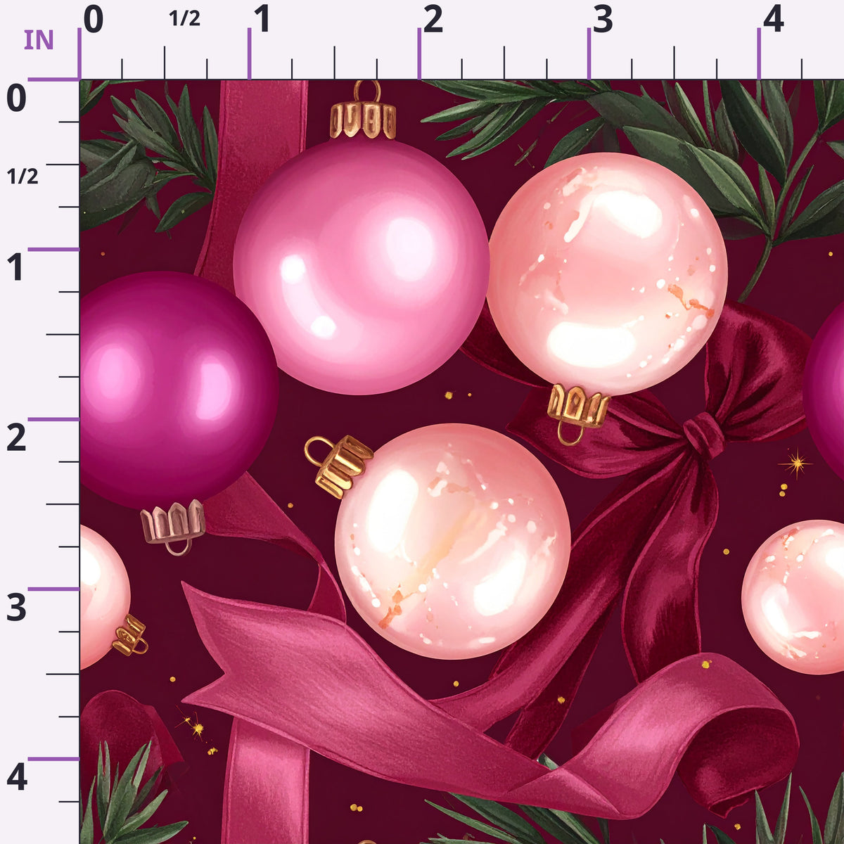 Velvet Noel Garden Pattern 19 Minky Fabric