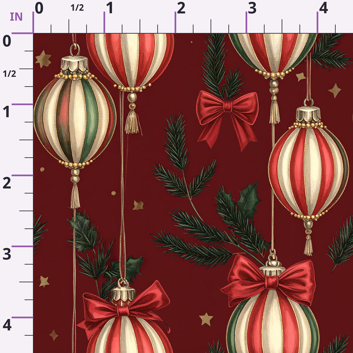 Velvet Noel Garden Pattern 3 Minky Fabric