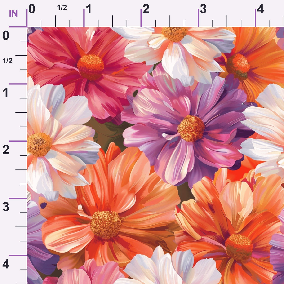 Velvet Rose Garden Pattern 4 Minky Fabric