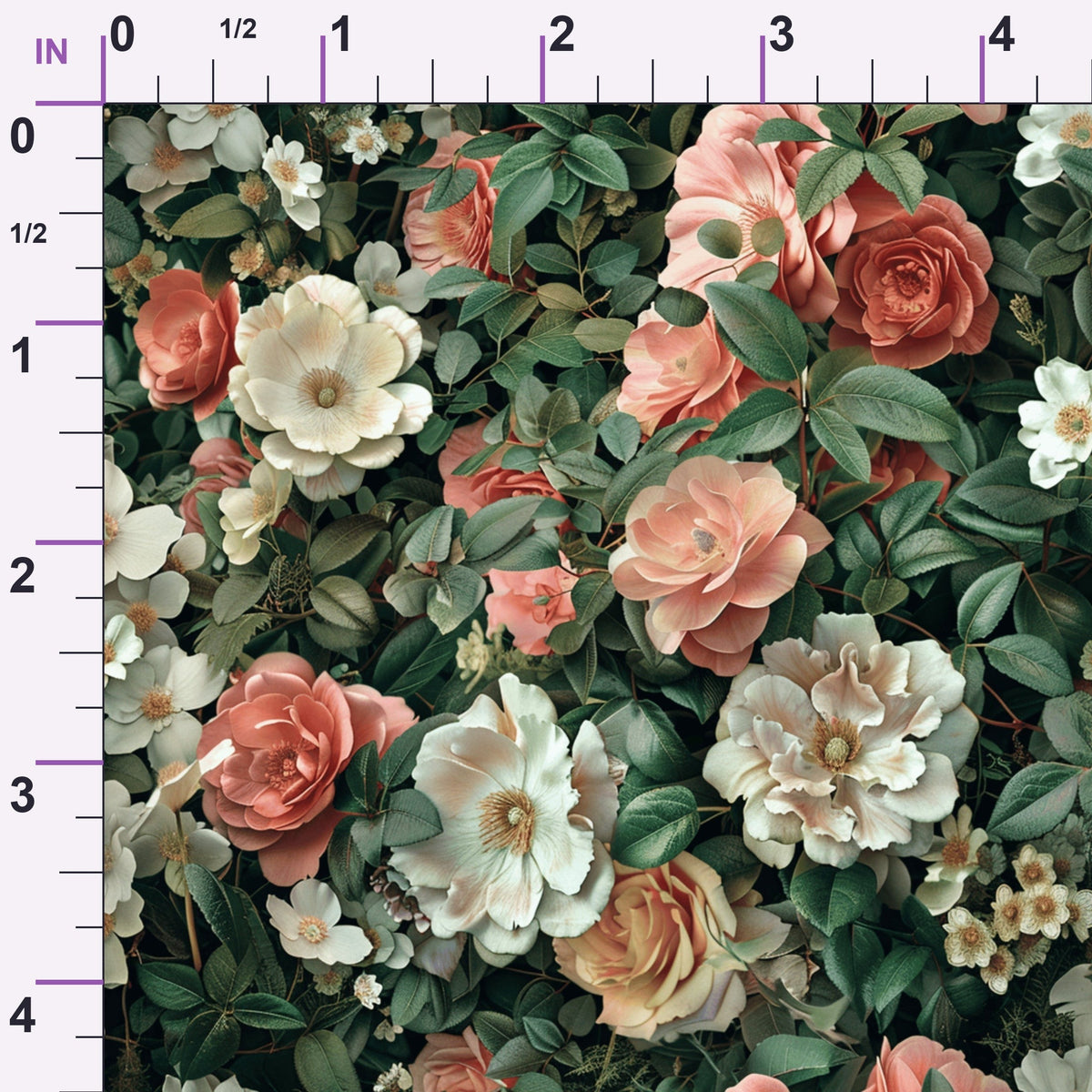 Velvet Rose Garden Pattern 9 Minky Fabric