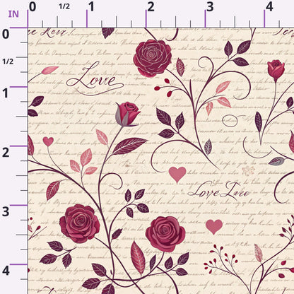Velvet Rose Reverie Pattern 8 Minky Fabric