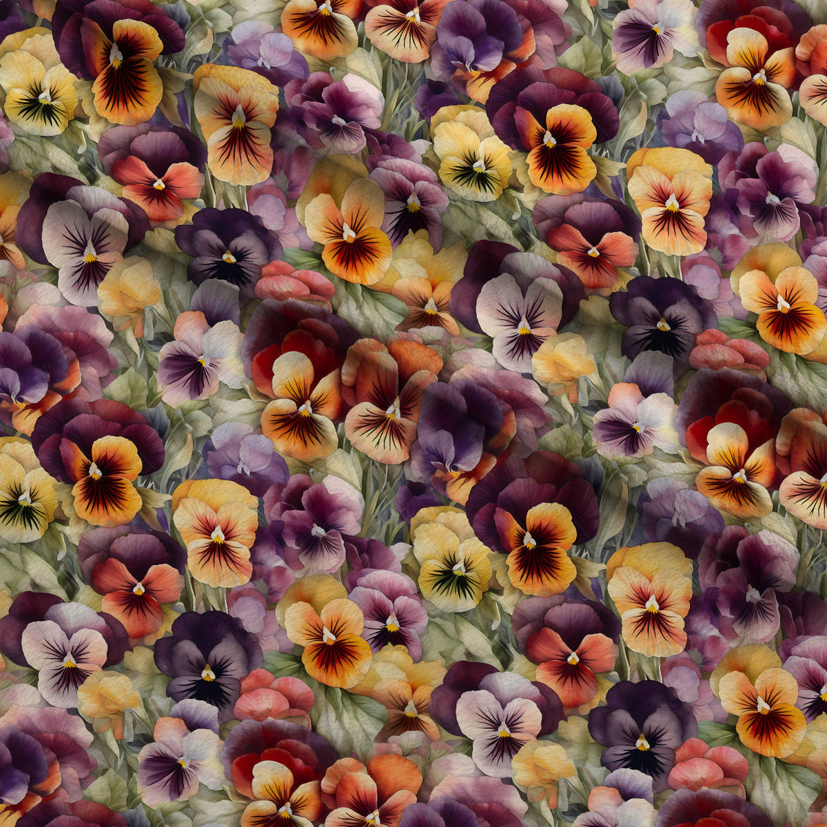 Velvet Violas Pattern 10 Minky Fabric