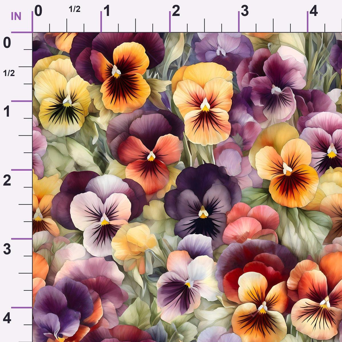 Velvet Violas Pattern 10 Minky Fabric