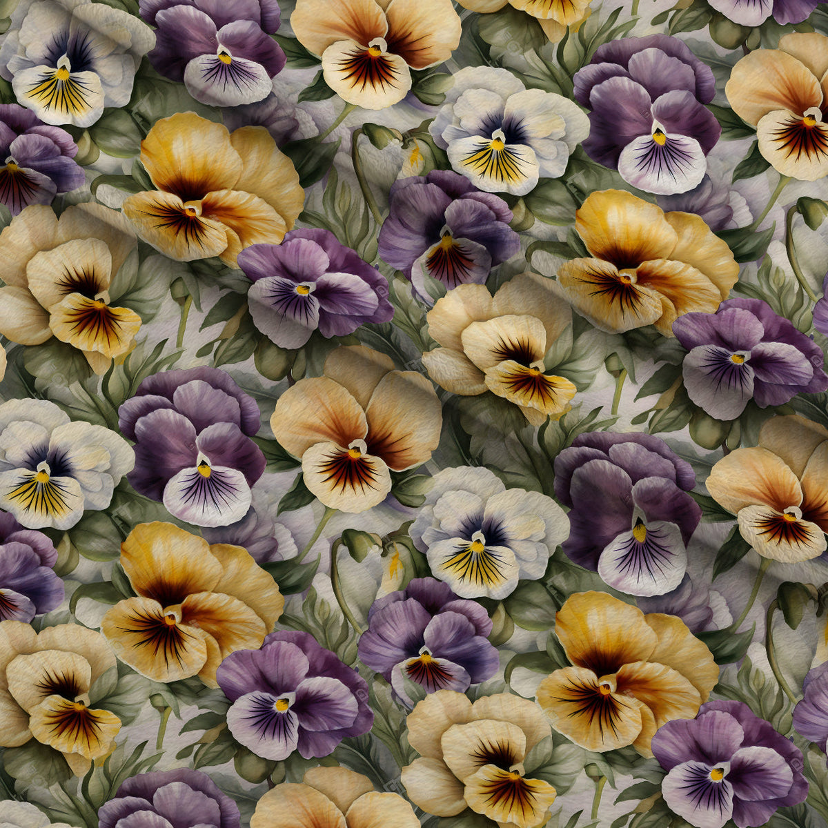Velvet Violas Pattern 11 Minky Fabric