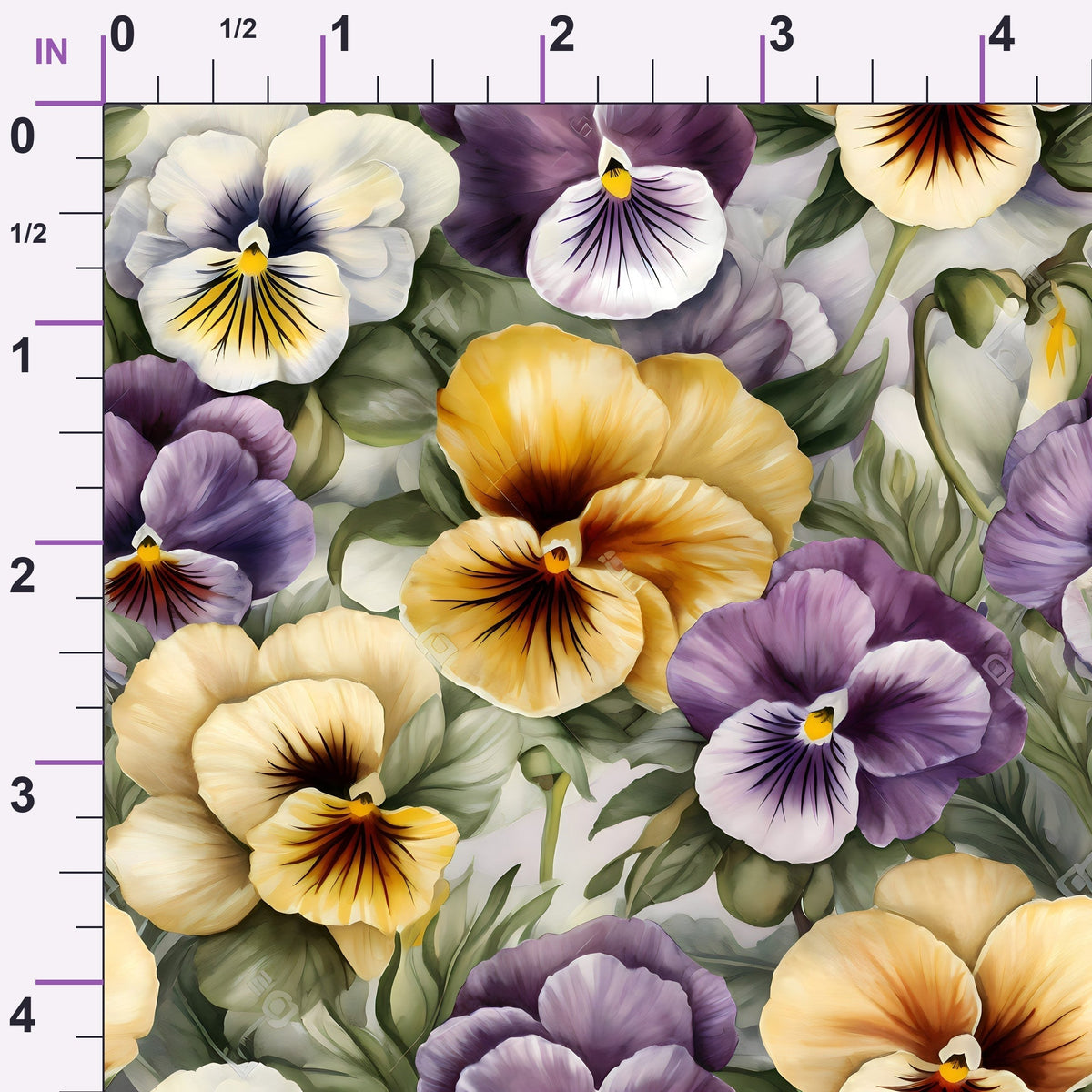 Velvet Violas Pattern 11 Minky Fabric