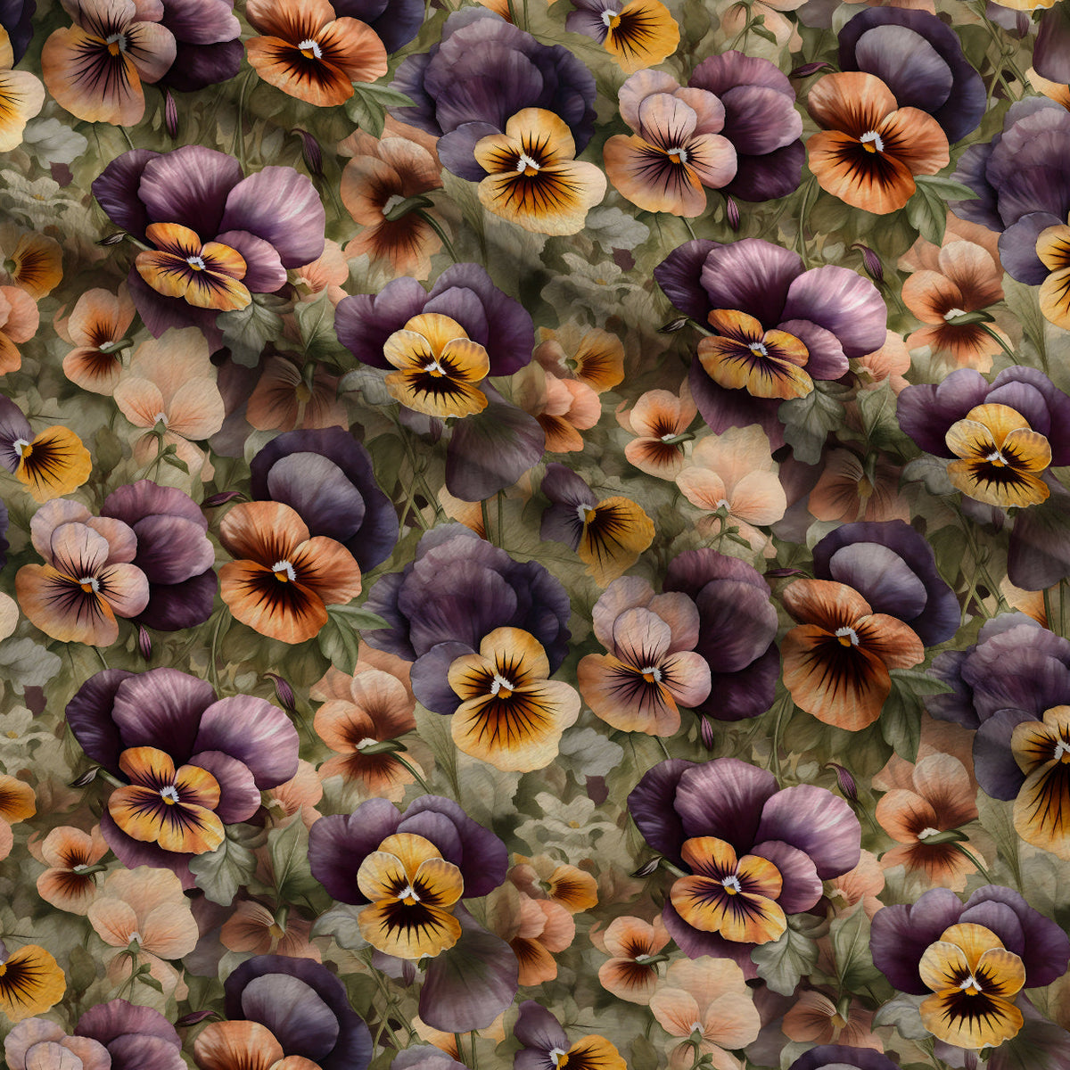 Velvet Violas Pattern 12 Minky Fabric