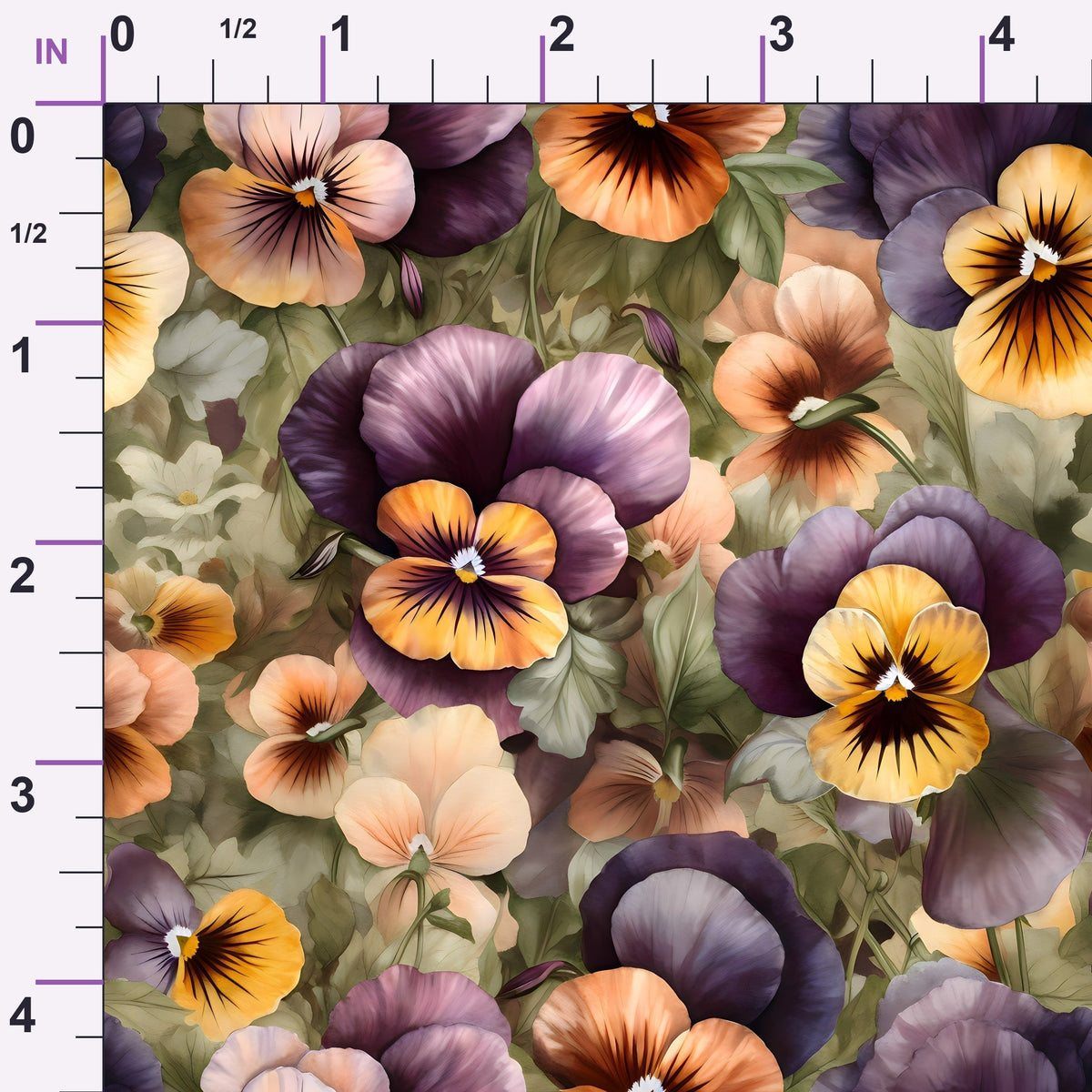 Velvet Violas Pattern 12 Minky Fabric