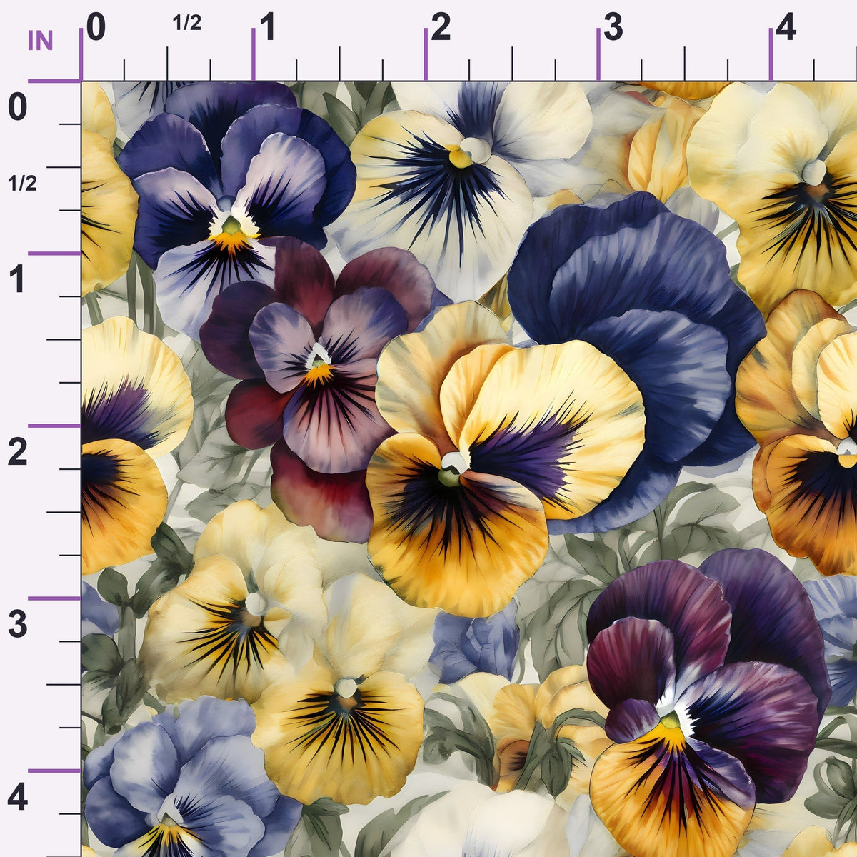 Velvet Violas Pattern 2 Minky Fabric