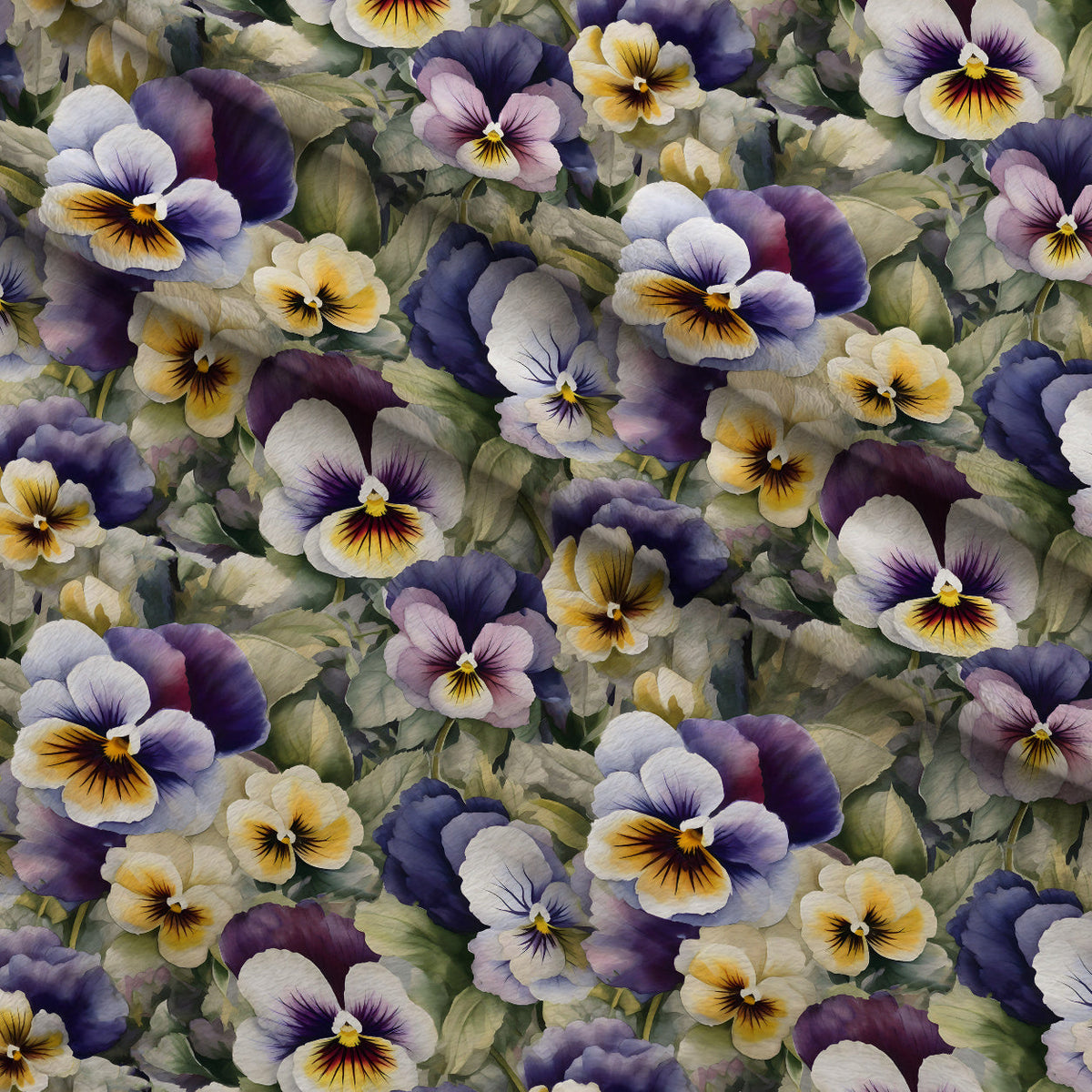 Velvet Violas Pattern 3 Minky Fabric