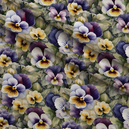 Velvet Violas Pattern 3 Minky Fabric