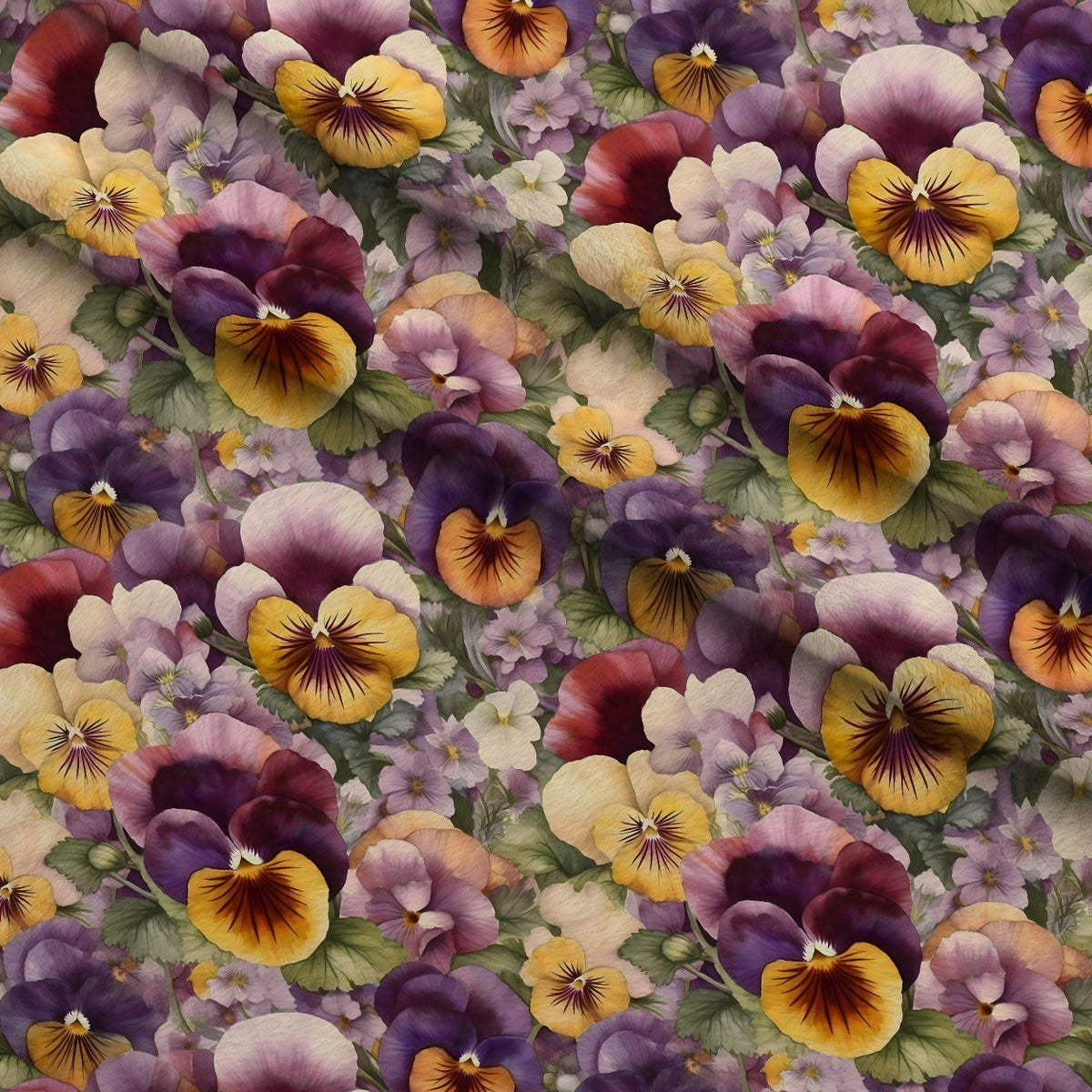 Velvet Violas Pattern 6 Minky Fabric