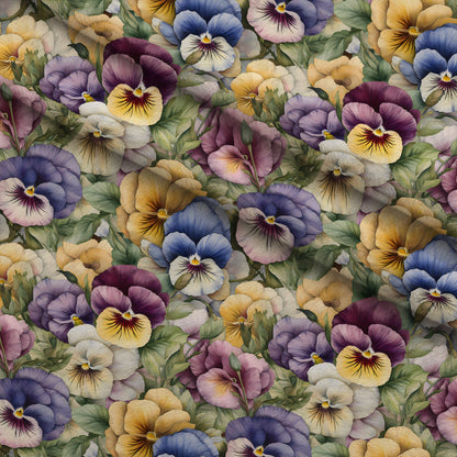 Velvet Violas Pattern 7 Minky Fabric
