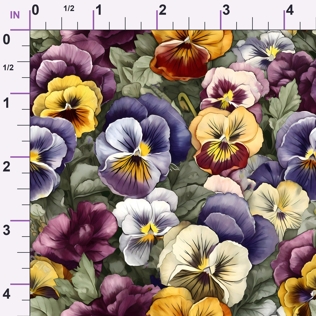 Velvet Violas Pattern 8 Minky Fabric