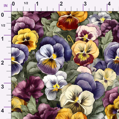 Velvet Violas Pattern 8 Minky Fabric