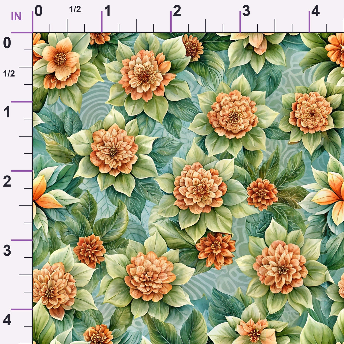 Verdant Blooms Pattern 4 Minky Fabric