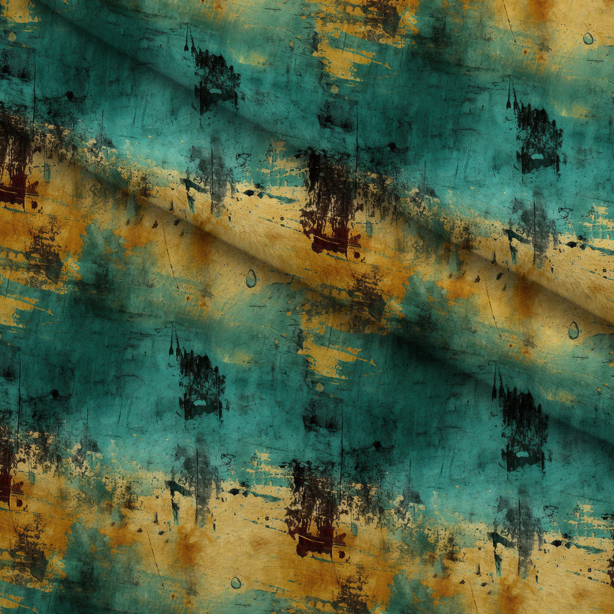Verdigris Patina Pattern 12 Minky Fabric
