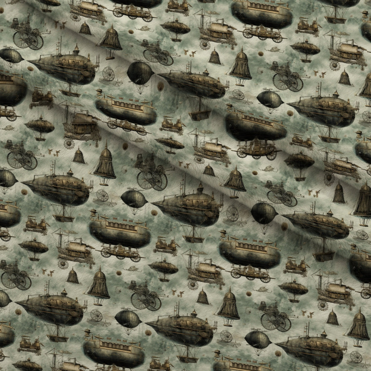 Victorian Aeronaut Pattern 1 Minky Fabric
